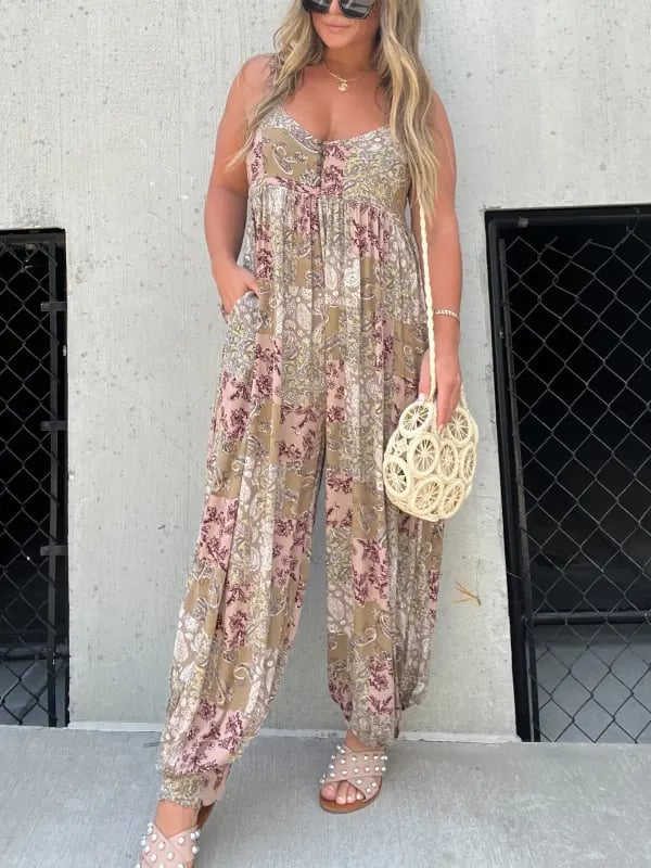 Boho Balloon Jumpsuit - Vibrant Bohemian Prints | Lightweight, Relaxed Fit