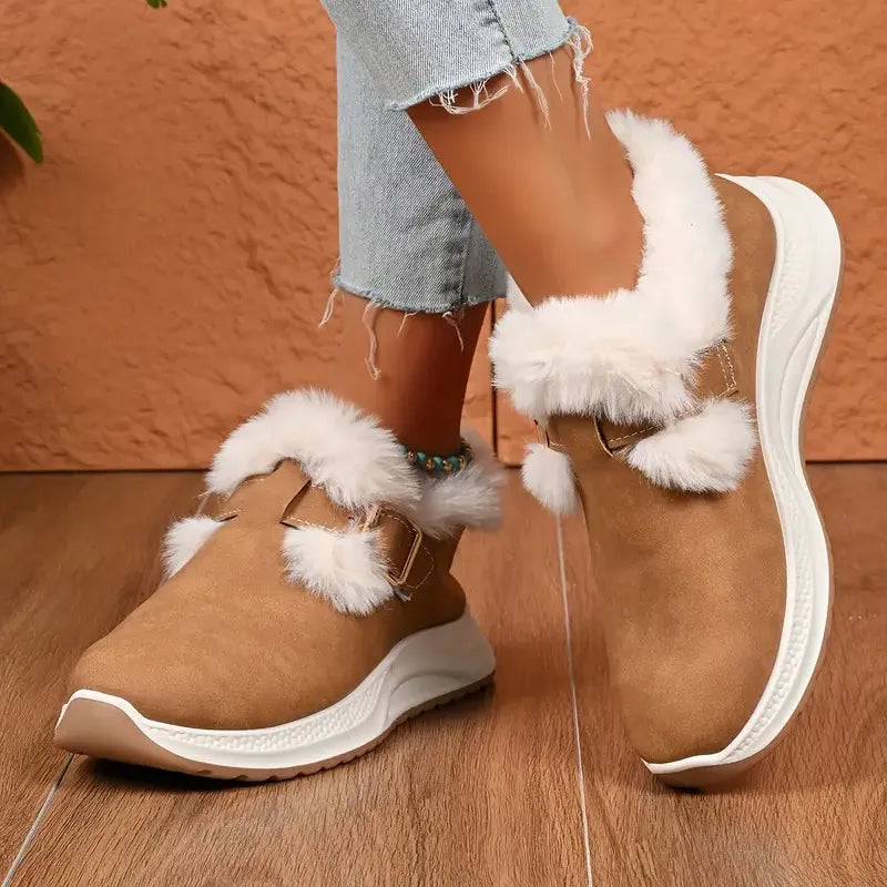 Stylish Casual Shoes – Cozy Warm Footwear with Plush Lining & Traction Sole