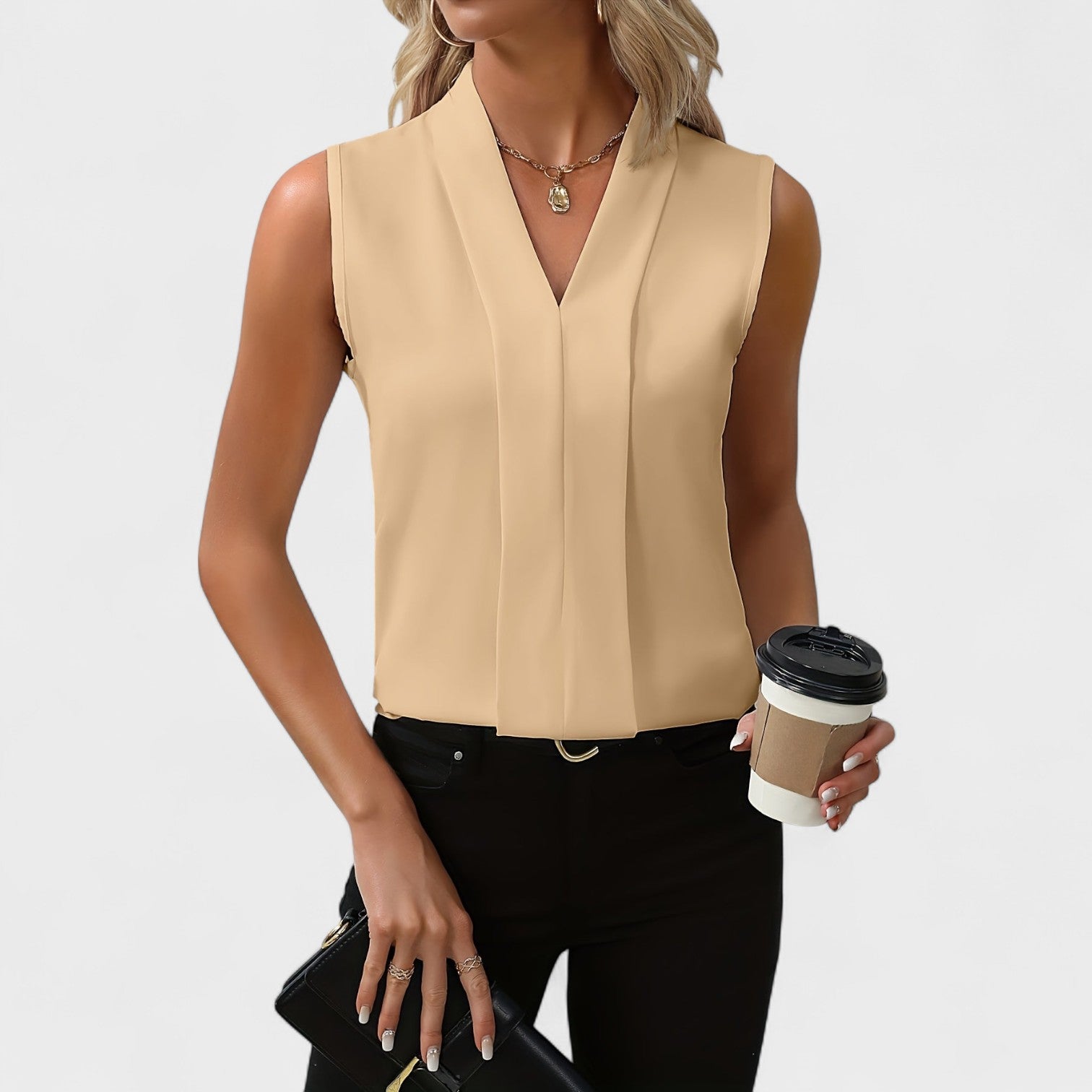 Chic Sleeveless Blouse - Lightweight Summer Top With Flattering Fit | Liora's Boutique