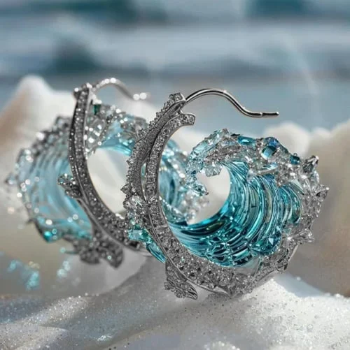Ocean's Oath Earrings – Handcrafted Designer Earrings | Fine Jewelry