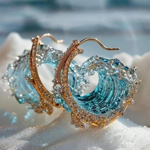 Ocean's Oath Earrings – Handcrafted Designer Earrings | Fine Jewelry
