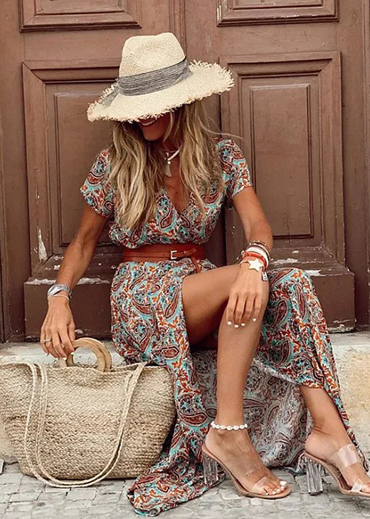 Boho Silhouette Dress – Lightweight Fabric, Relaxed Fit & Effortless Bohemian Style