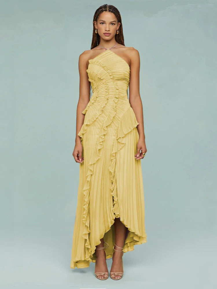 Graceful Long Dress – Elegant Evening Gown With Elongating Silhouette & Flattering Fit