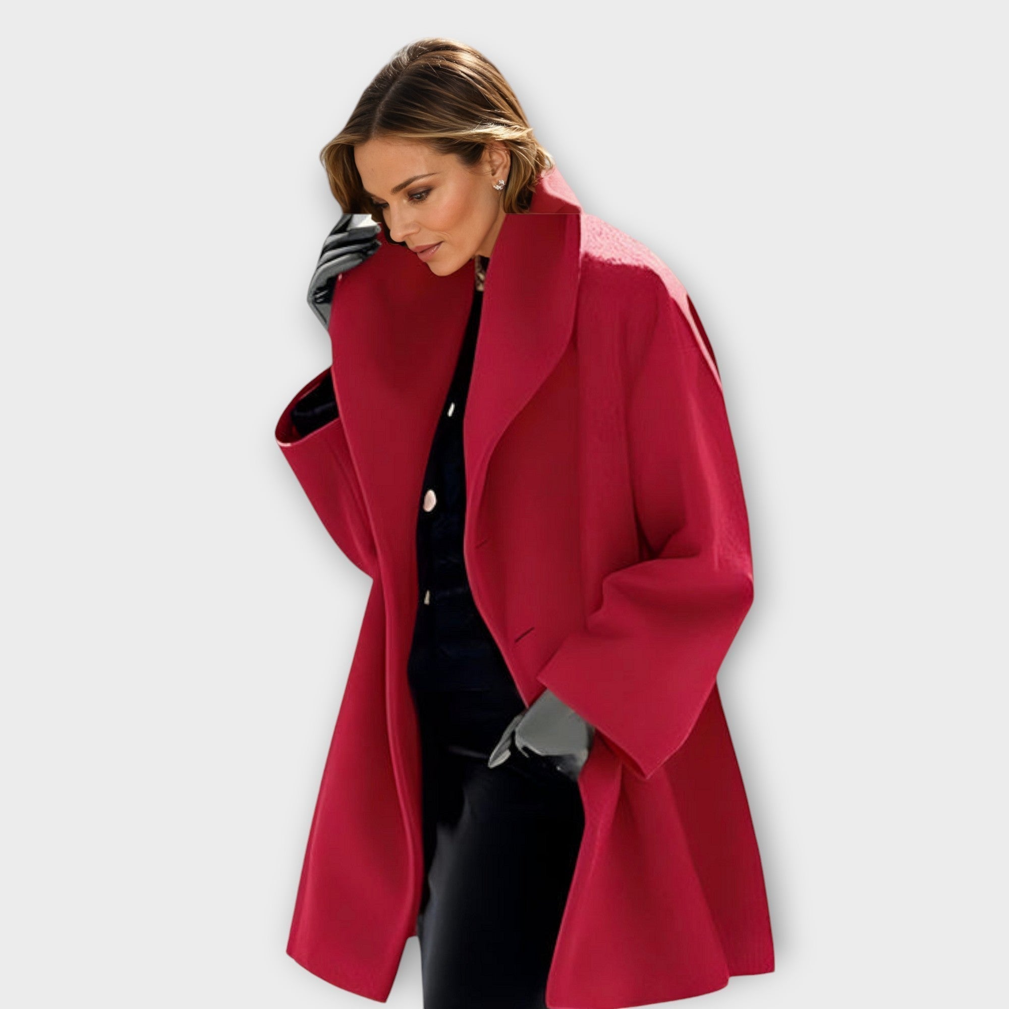 Luxury Wool Jacket – Windproof Wool Coat With Shawl Collar, Warm Winter Wear