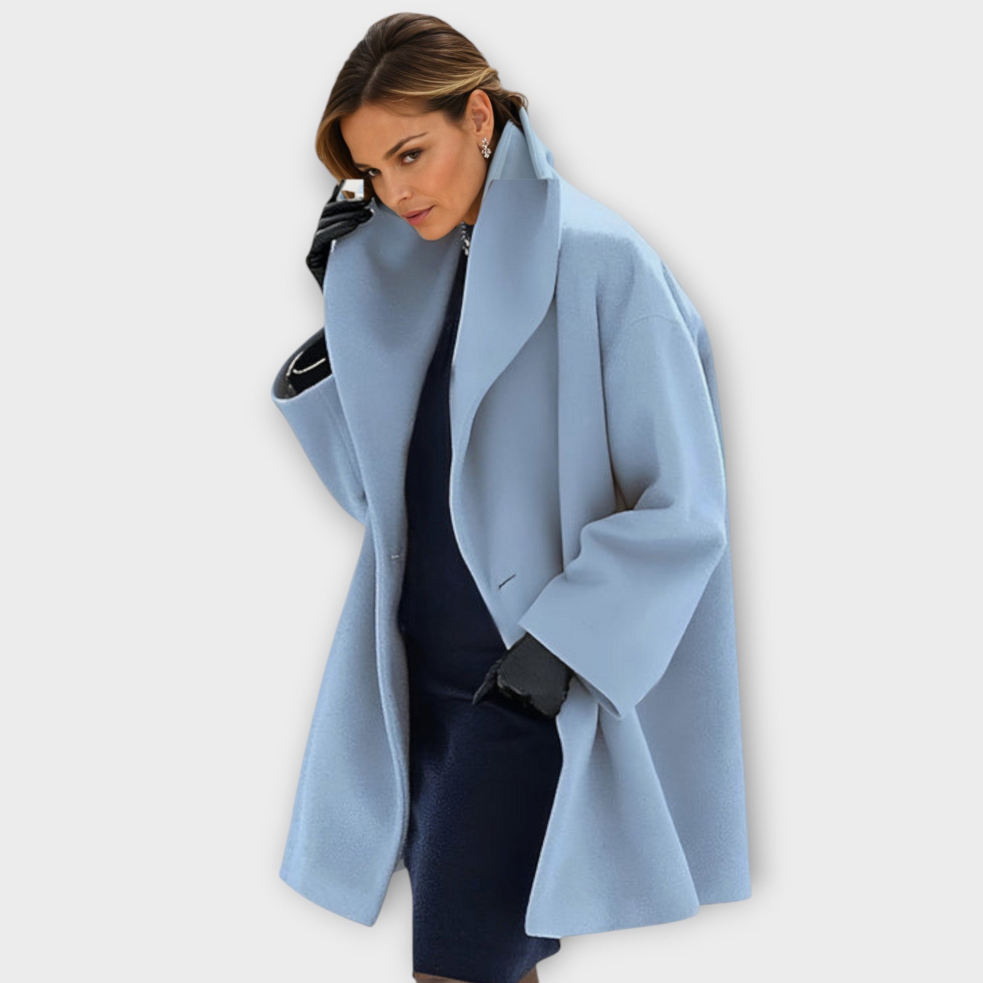 Luxury Wool Jacket – Windproof Wool Coat With Shawl Collar, Warm Winter Wear