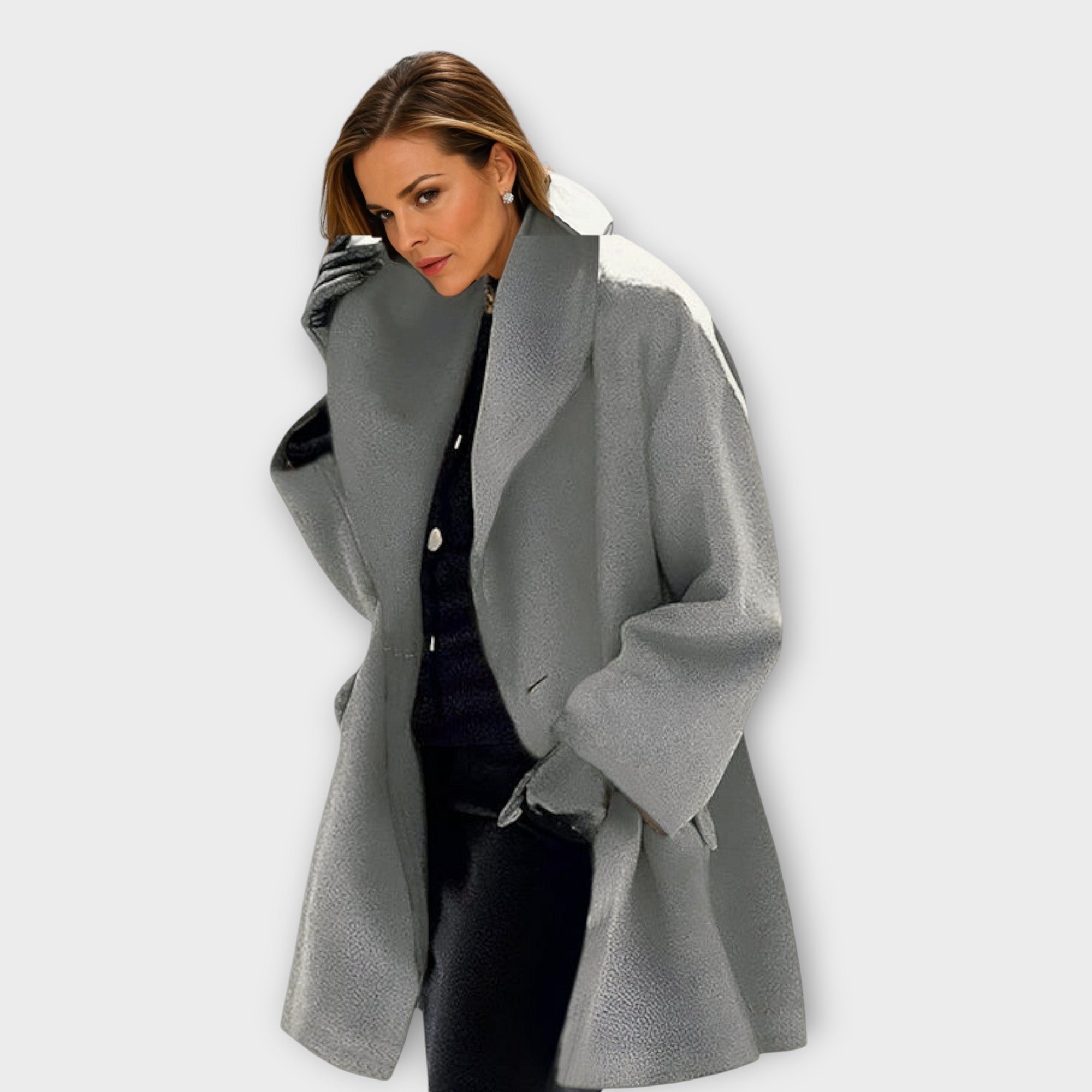 Luxury Wool Jacket – Windproof Wool Coat With Shawl Collar, Warm Winter Wear