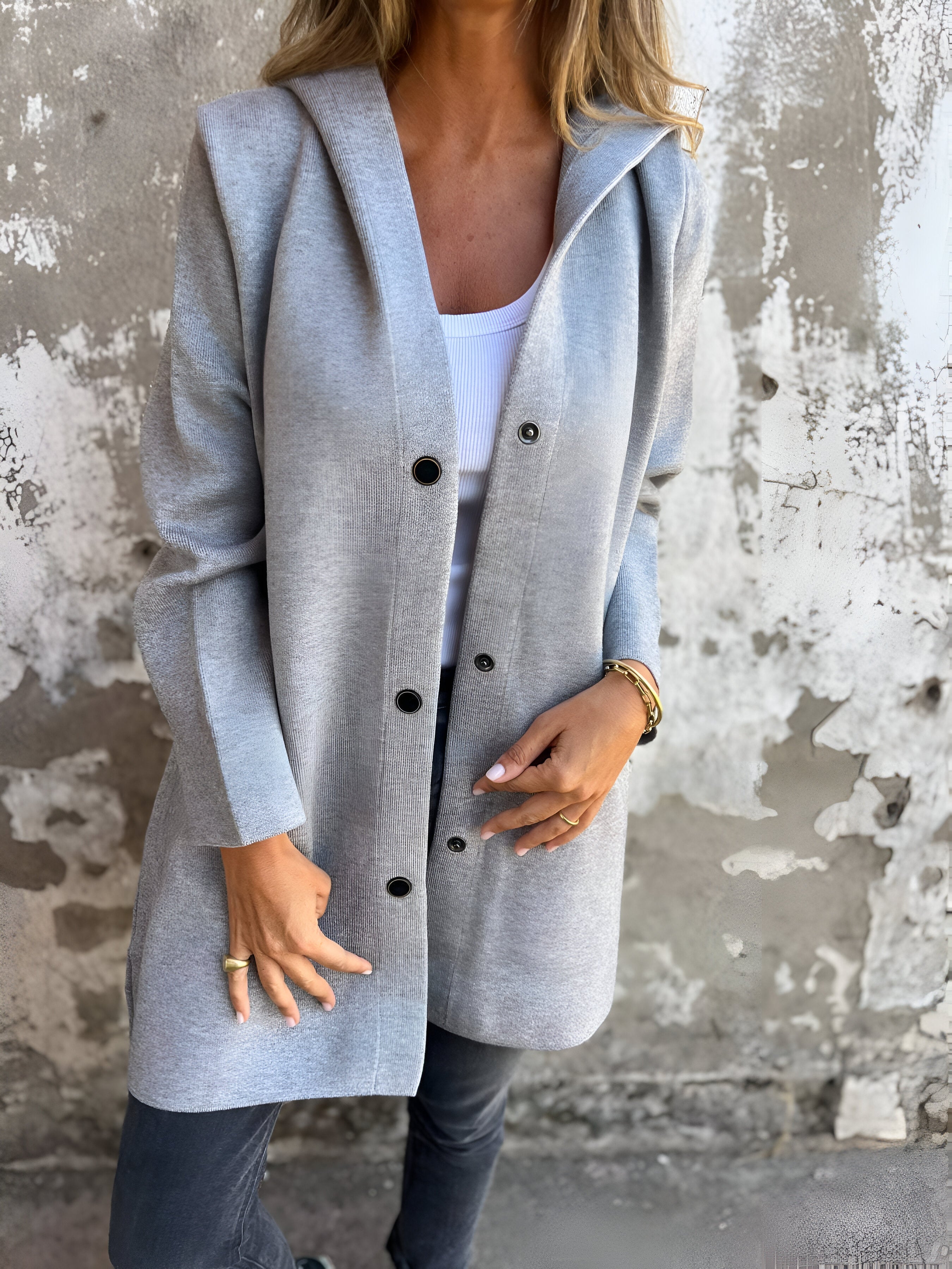 Casual Hooded Jacket – Lightweight Spring Coat | Stylish Cotton Blend Outerwear