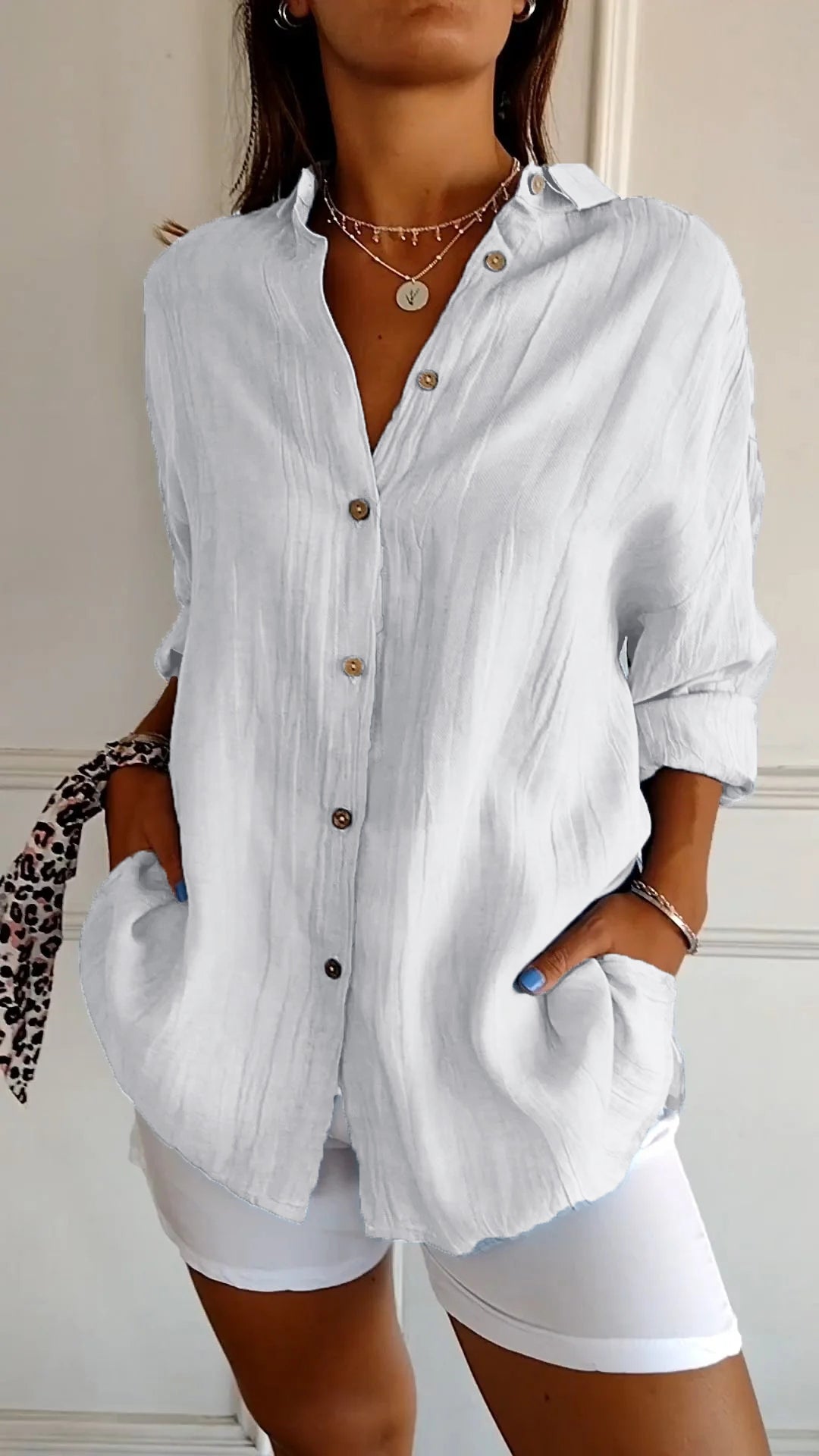 Elegant Pleated Shirt – Stylish Pleated Design | Premium Cotton Blouse