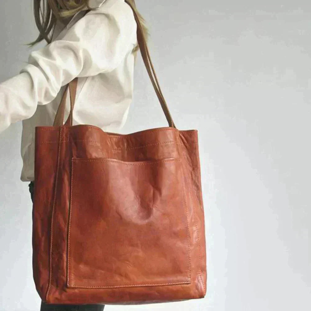 Premium Leather Bag | Stylish Spacious Genuine Leather Handbag With Adjustable Strap