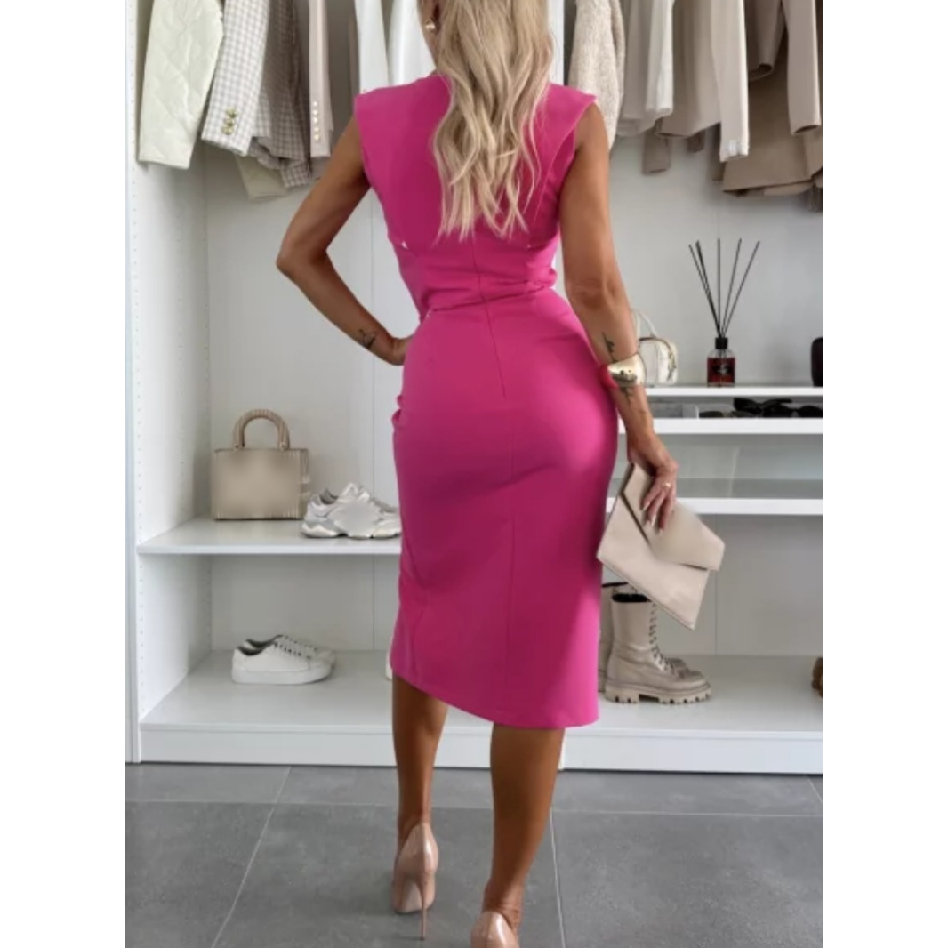 Flow Charm Slit Dress – Elegant Side Slit, Flattering Fit & Breathable Fabric