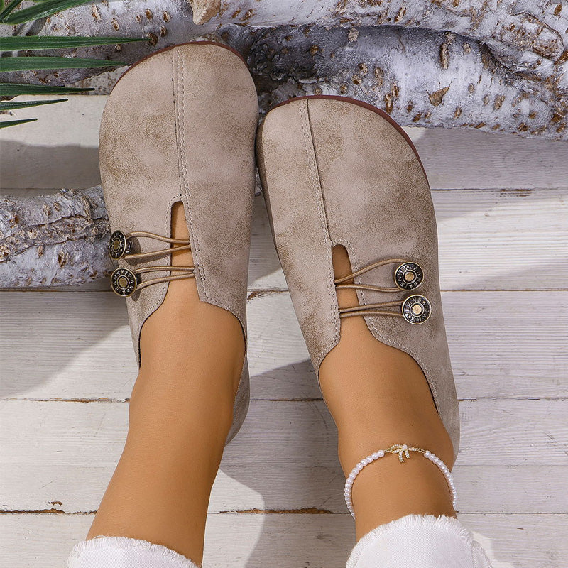 Comfort Flats For Women – Lightweight Vegan Leather Slip On Flats With All Day Cushion Support